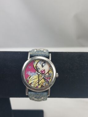 Vintage Early Bratz Working Watch Denim & Shoelace Band‎ 2000s Y2K